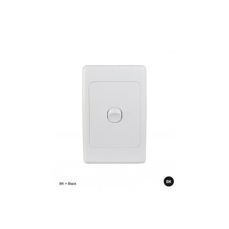 Switch Horizontal 4 Gang 10AX 16A 250V Cougar Black Trader