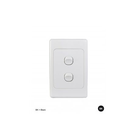 Switch Horizontal 4 Gang 10AX 16A 250V Cougar Black Trader