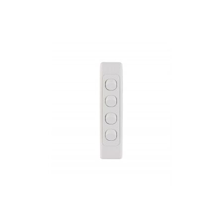 Switch Horizontal 4 Gang 10AX 16A 250V Cougar Black Trader