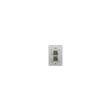 Switch Vertical 2 Gang Slim 10AX Flat Cat Matt Black Trader