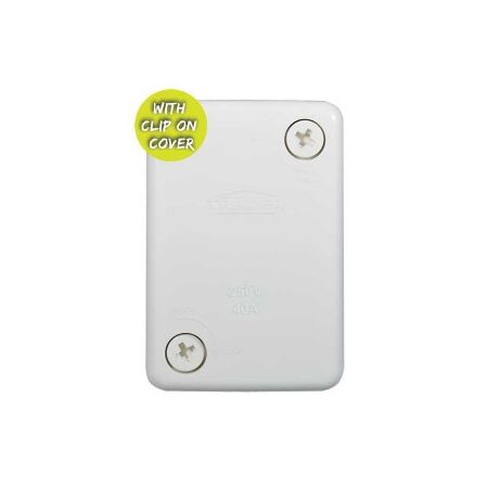 Junction Box Small 4 Loose Terminals Hyena White Trader