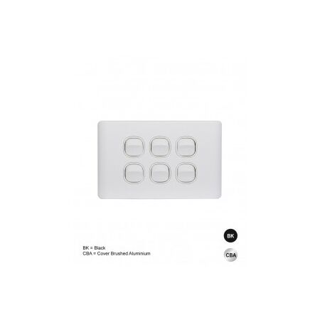 Switch Architrave 2 Gang 16AX 20A 250V Leopard Black Trader
