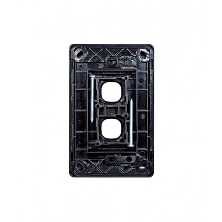 Switch Vertical 2 Gang Grid & Cover Leopard Black Trader