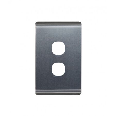 Switch Vertical 2 Gang Grid & Cover Leopard Black Trader