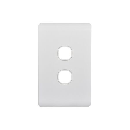 Switch Vertical 2 Gang Grid & Cover Leopard Black Trader