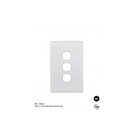 Switch Vertical 2 Gang Grid & Cover Leopard Black Trader