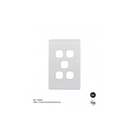 Switch Vertical 2 Gang Grid & Cover Leopard Black Trader