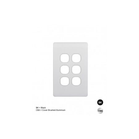 Switch Vertical 2 Gang Grid & Cover Leopard Black Trader