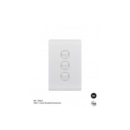 Switch Architrave 2 Gang 16AX 20A 250V Leopard Black Trader
