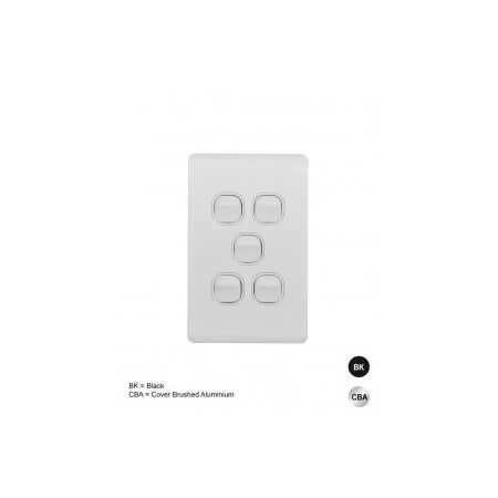 Switch Architrave 2 Gang 16AX 20A 250V Leopard Black Trader