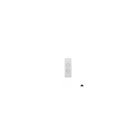 Switch Architrave 2 Gang 16AX 20A 250V Leopard Black Trader
