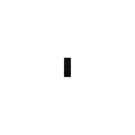 Switch Architrave 2 Gang 16AX 20A 250V Leopard Black Trader