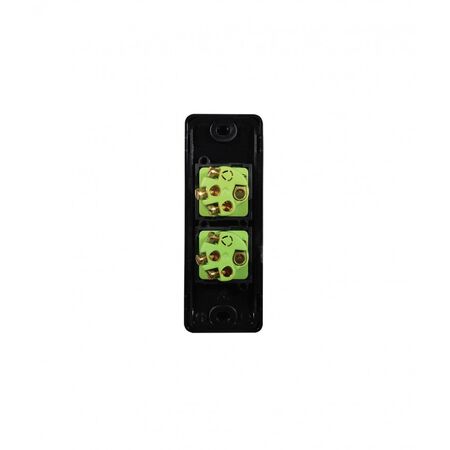Switch Architrave 2 Gang 16AX 20A 250V Leopard Black Trader