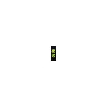 Switch Architrave 2 Gang 16AX 20A 250V Leopard Black Trader