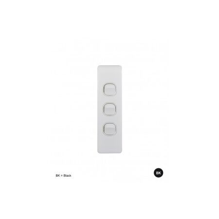 Switch Architrave 2 Gang 16AX 20A 250V Leopard Black Trader