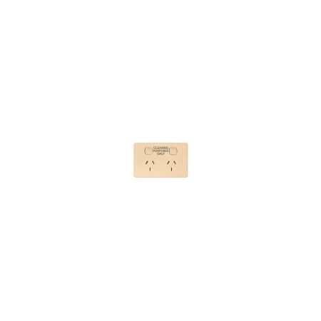Power Point 2 Gang 10A Chem Resistant Puma Beige Trader