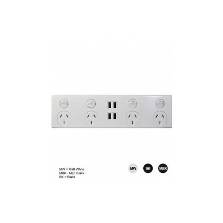 Power Point 2 Gang 10A Extra Switch Less Mech Puma Trader