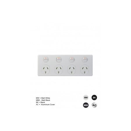 Power Point 1 Gang 10A 250V Extra Switch Puma White Trader