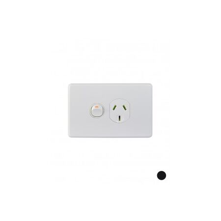 Power Point 1 Gang 10A 250V Extra Switch Puma Black Trader