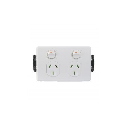 Power Point 2 Gang 10A Extra Switch Less Mech Puma Trader