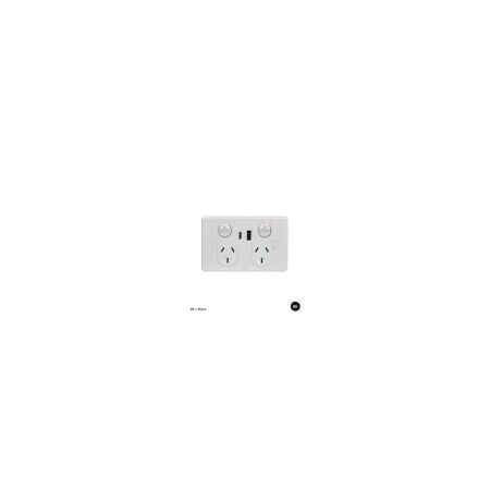 Power Point 2 Gang USB A+C Vandal Proof Puma Black Trader