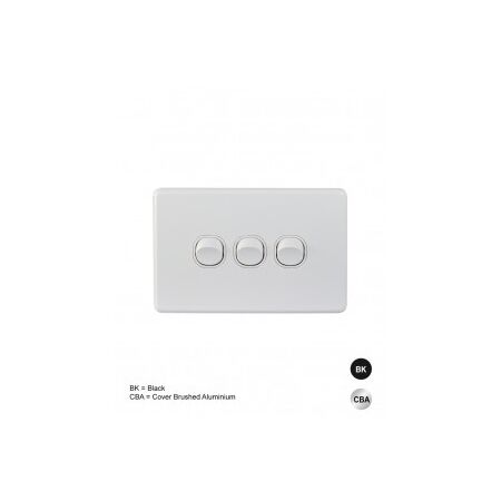 Switch Vertical 2 Gang 10AX 250V IP66 Puma White Trader