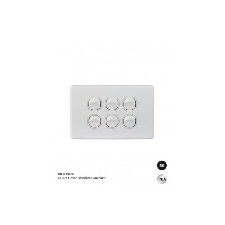 Switch Vertical 2 Gang 10AX 250V IP66 Puma White Trader