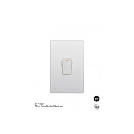 Switch Vertical 2 Gang 10AX 250V IP66 Puma White Trader
