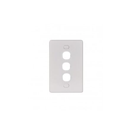Switch Plate 6 Gang Vandal Proof Puma White Trader