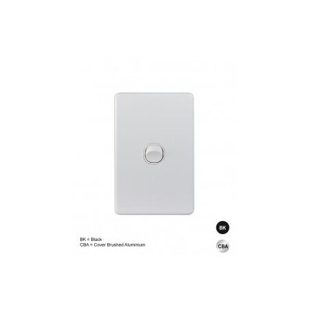 Switch Vertical 2 Gang 10AX 250V IP66 Puma White Trader