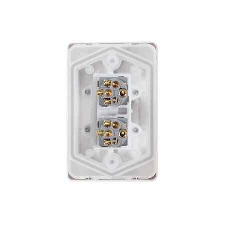 Switch Vertical 2 Gang 10AX 250V IP66 Puma White Trader