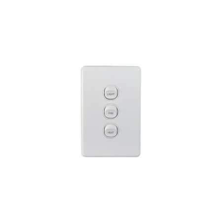 Switch Vertical 2 Gang 10AX 250V IP66 Puma White Trader