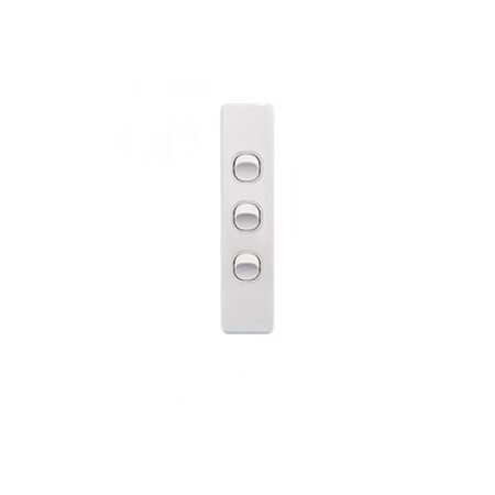 Switch Vertical 2 Gang 10AX 250V IP66 Puma White Trader