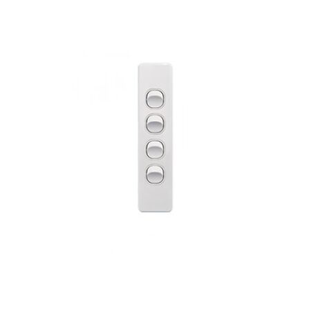 Switch Vertical 2 Gang 10AX 250V IP66 Puma White Trader