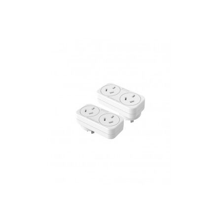 Powerboard Main Switched 4 Outlet Dual USB-A 2400W White Trader