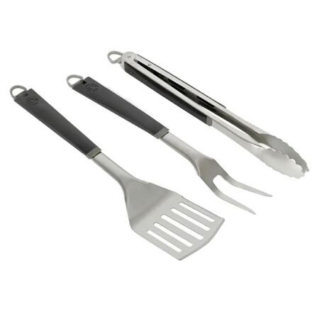 3 Piece BBQ Tool Set Spatula Tongs Fork Coleman