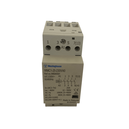Modular Contactor 36mm 25A 230VAC 4NO Eltech