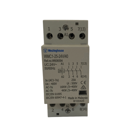 Modular Contactor 36mm 25A 24VAC 4NO Eltech