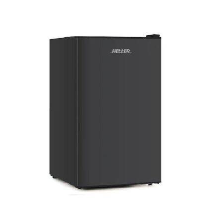 70L Bar Fridge Wire Shelves Black Heller