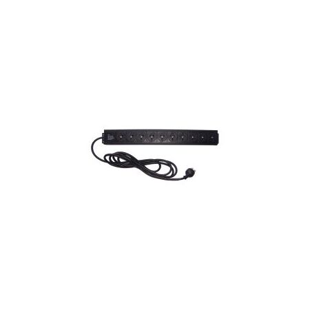 10 Outlet Vertical Rack PDU Unswitched 3m Lead Redback