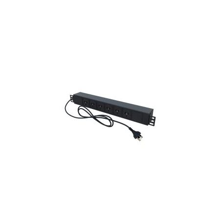 6 Outlet Horizontal Rack PDU 19in 2m Lead Redback