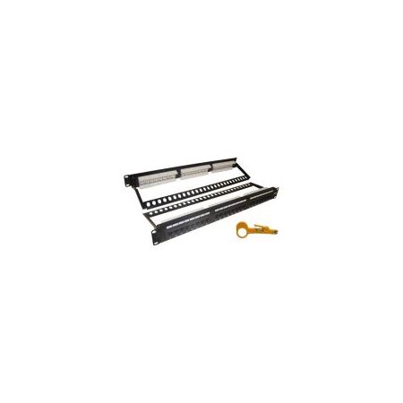 24 Port Cat6 Patch Panel 1RU with Punch Down Tool Redback