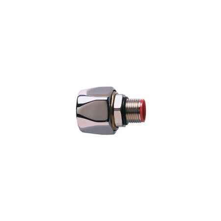 EMI Braided Straight Fixed 25mm M25 Nickel Brass Adaptaflex