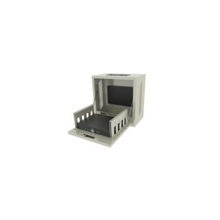 Rotating 4-6RU Vertical Wall Rack Monitor Mount Grey Redback