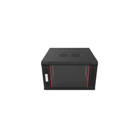 6RU Single Section Wall Mount Rack 450mm Deep Redback