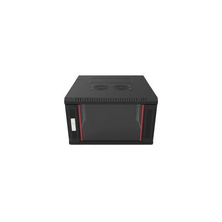6RU Double Section Wall Mount Rack 600mm Deep Redback