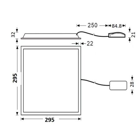 LED PANEL 10W 300X300 TC