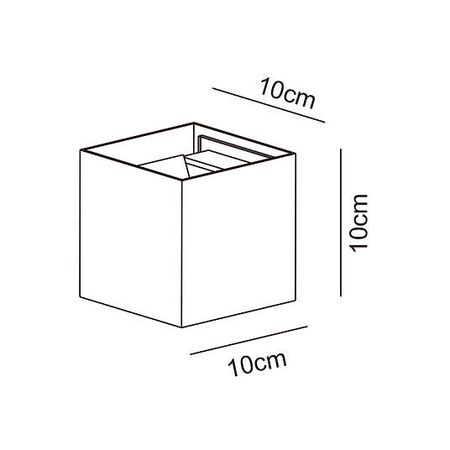 SQR U/DOWN WALL LIGHT SMART RGB BK
