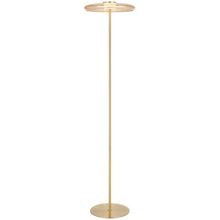 Floor Lamp LED 12W 3000K Dimmable Brass Matt Amber Amity Telbix