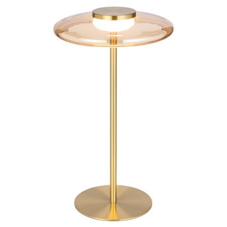 Table Lamp LED 8W 3000K Dimmable Brass Matt Amber Amity Telbix